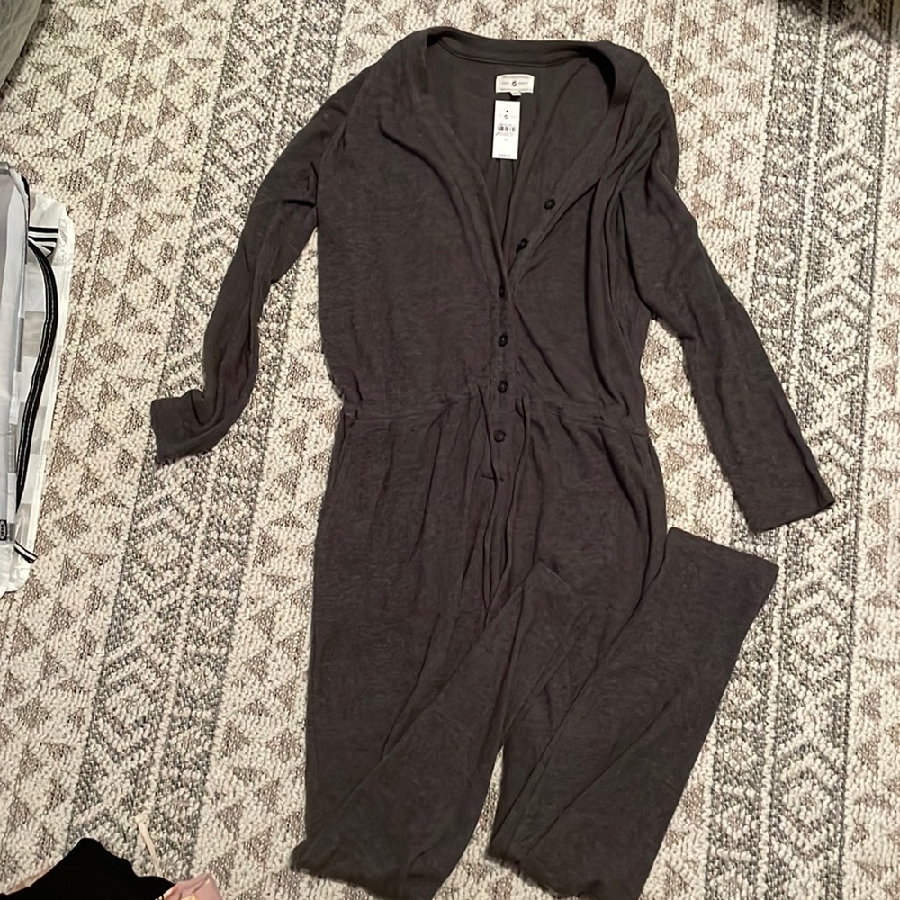 Lou & grey brown knit jumpsuit